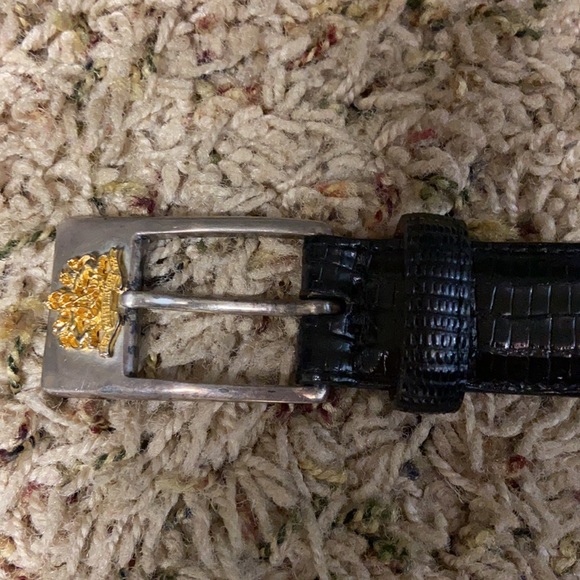 Ralph Lauren black snakeskin leather belt